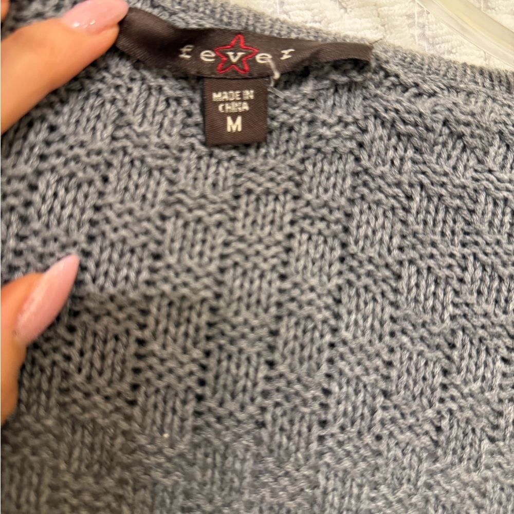 Fever Gray Women's Cardigan Sweater - Picture 2 of 3